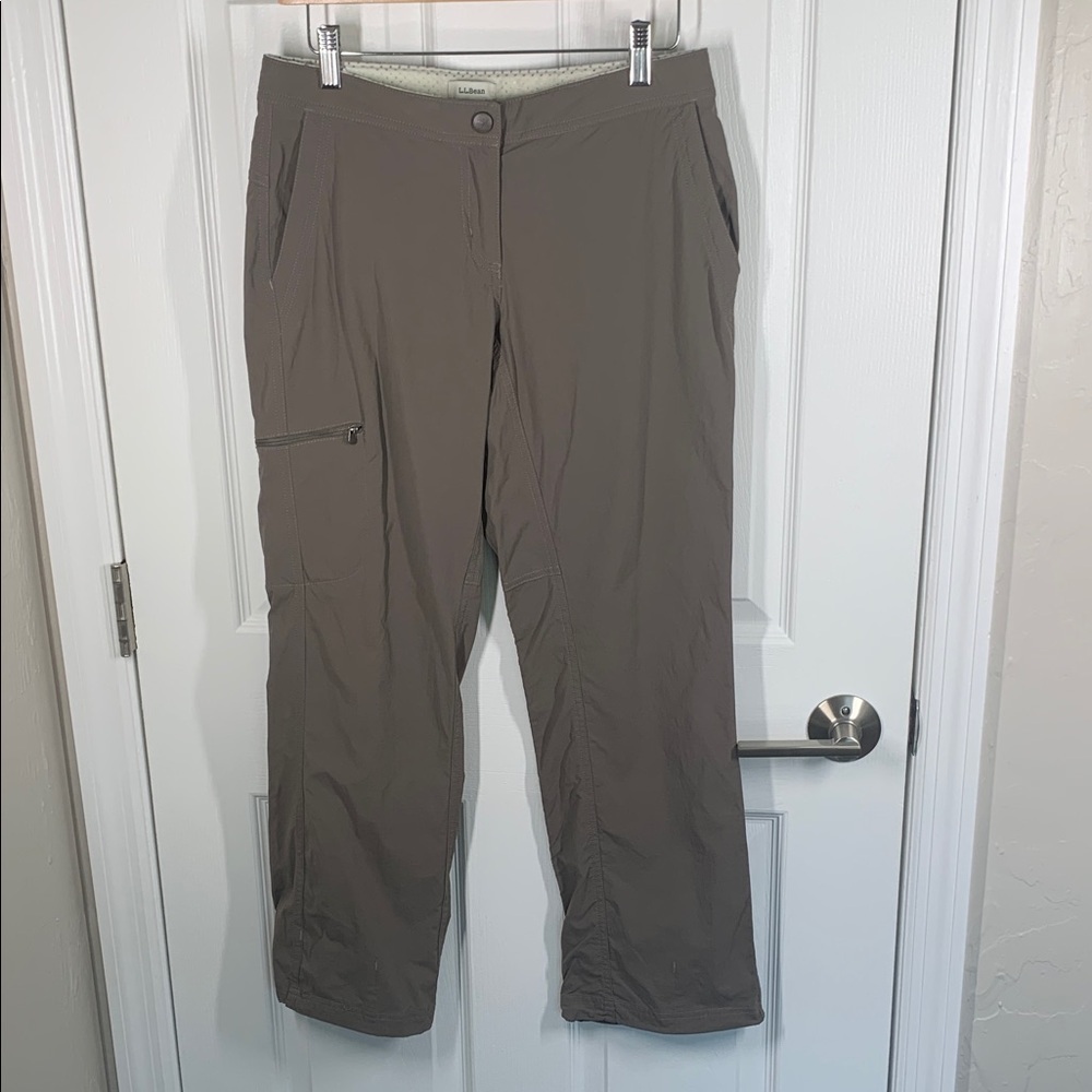 LL Bean brown outdoor, gorpcore, hiking, active pants size 4 petite